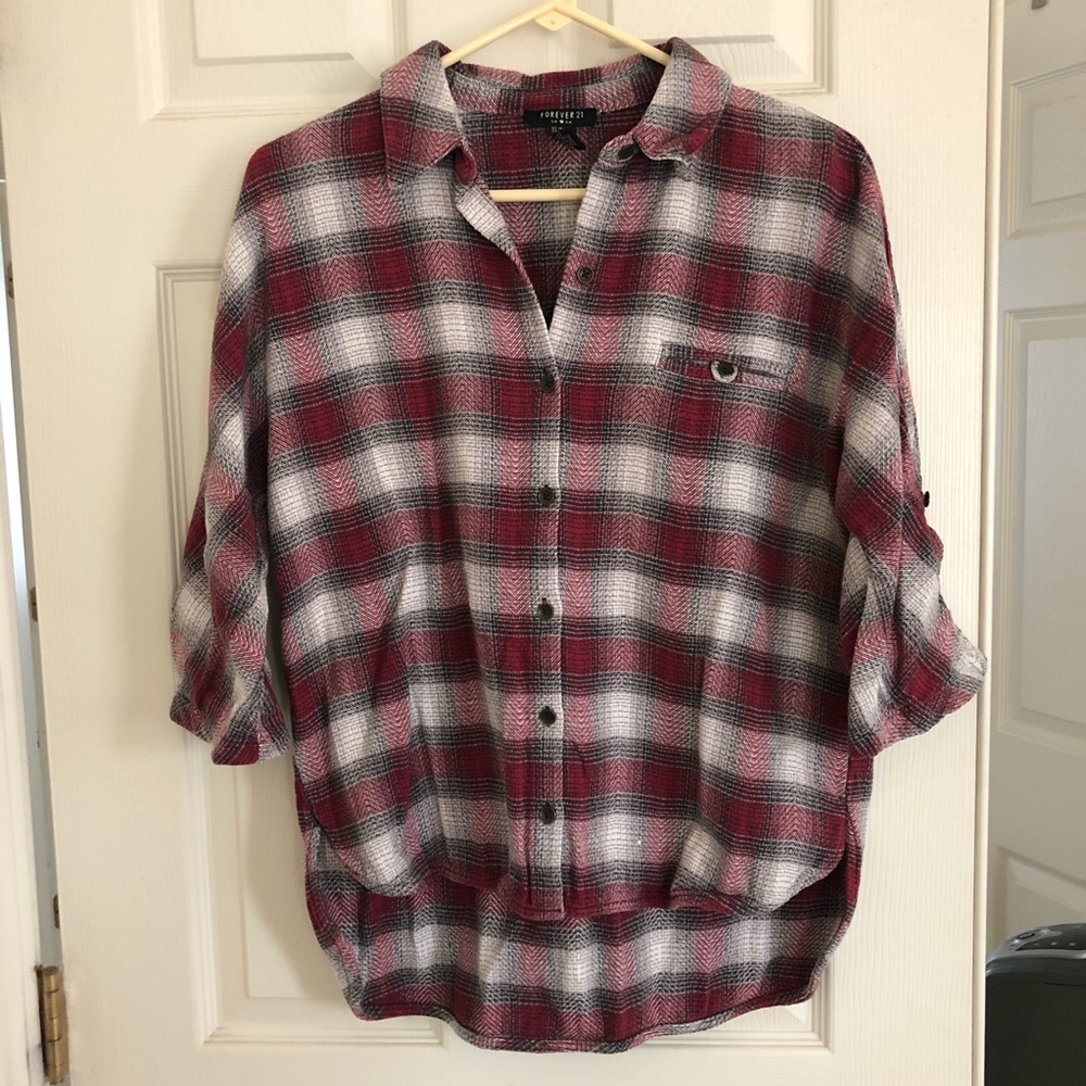 quarter sleeve flannel